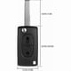 thumbnail image 5 of 2 Buttons Key Shell Compatible Ce0523 Folding Flip Key For Peugeot 207 307 308 407 408 3008 5008 Citroen C2 C3 C4 C5 C6 C8 (2 Buttons, Ce0523), 5 of 5