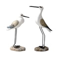 thumbnail image 3 of CarpNettore 2 Pieces Rustic Sea Bird Sculpture Creative Shelves Wooden Seagull Figurines Yellow White, 3 of 9