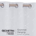 thumbnail image 4 of Cortinas opacas Deconovo de bajo consumo con estampado geométrico, aislantes térmicos, para oscurecer habitaciones, blanco grisáceo/línea geométrica, 132 x 243 cm, para el hogar, 4 of 8