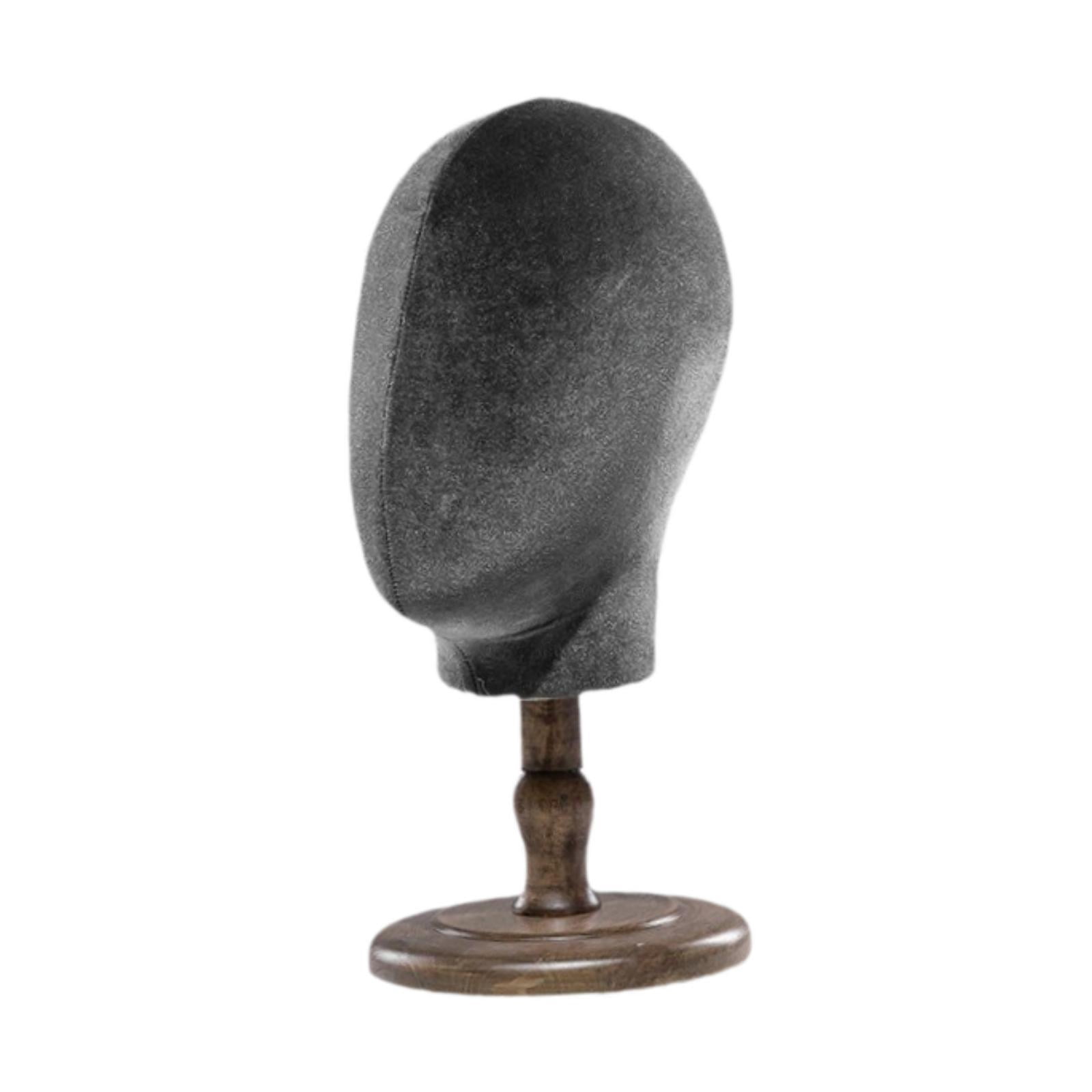 Serenable Mannequin Head Display Model Head Stable with Base Hairpiece Styling Hat Rack Manikin Head Model for Home Hairpieces Hats Brown