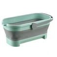 thumbnail image 2 of Ke1Clo Collapsible Bucket 4.2 Gallon Foldable Water Pail with Handle under $5! Large Space Saving Outdoor Camping Cleaning Green Plastic Tub, 2 of 7