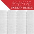 thumbnail image 6 of RIVERSIDE 2 Pack Oversized Bath Sheets 35x70 Soft Quick-Dry 600 GSM Ribbed Cotton Towels - White, 6 of 8