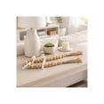 thumbnail image 2 of Refined Marble Bead Accent for Home Decor and Bathroom - Sculpted Neutral Styling for Office, Room and Living Room - Elegant Garland  for Shelf and Coffee Table Decor Surfaces - 3", Tan & White, 2 of 11