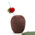 thumbnail image 4 of Bebida De Coco Pajita De Plástico Hawaiana Adecuada Para Banquete Niños Fiesta De Playa De Verano 12 Uds Taza Noticed HA020138-00, 4 of 6