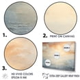thumbnail image 3 of Designart "Horizon Bathed In Beige And Gold Beach Sunset II" Coastal Sunset Floater Framed Canvas Prints, 3 of 5