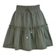 thumbnail image 5 of Gibobby faldas para niña corta de moda para mujer Falda sólida elástica de cintura alta(Verdinegro, S), 5 of 5