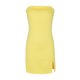 thumbnail image 3 of Vestido ajustado para mujer, minivestido sexy asimétrico (amarillo claro M), 3 of 9