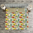 thumbnail image 3 of Ambesonne Bicycle Quilted Bedspread Set 3 Pcs, Geometric and Colorful, Queen Size, Multicolor, 3 of 3