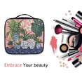 thumbnail image 6 of FORMRS Travel Makeup Bag Large Capacity Train Case Cosmetic Organizer with Adjustable Dividers, Floral Vase, 6 of 8