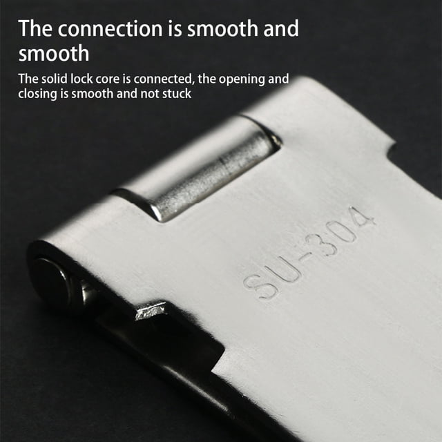 Padlock Hasp Stainless Steel Window Cupboard Locker Mailbox Lock Plate Hotel Office Outdoor Gate Shed Safety Latch Anti-lost 5 Inch