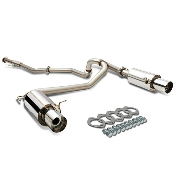 DNA Motoring CBE-HT07V6 For 2007 to 2008 Tiburon GK V6 Stainless Steel Dual 4" Muffler Tip Catback Exhaust System