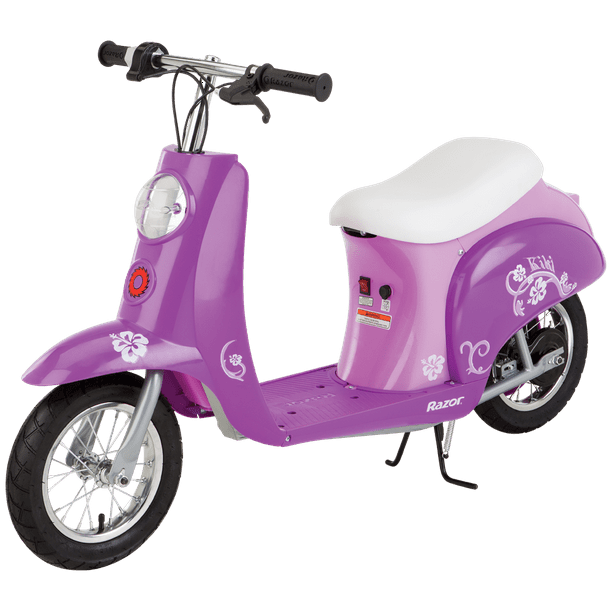 Razor Pocket Mod Miniature Euro-Style Electric Scooter - Kiki Purple, for Kids and Teens Ages 13+, Vintage-Inspired Design, Up to 40 Minutes Ride Time