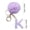 K, variant on 26 Letter Initial Keychain with Purple Pom Poms - Velvet Pendant Charm for Backpack Purse, Alphabet Jewelry Gift for Women Men Friends Holiday Party Decoration