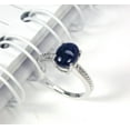 thumbnail image 2 of thejewelryart Handmade Blue Star Sapphire Ring 3.20 ct 925 Sterling Silver Oval Cut Gems Women Jewelry Ideal for Special Occasions Gold 10.5, 2 of 5