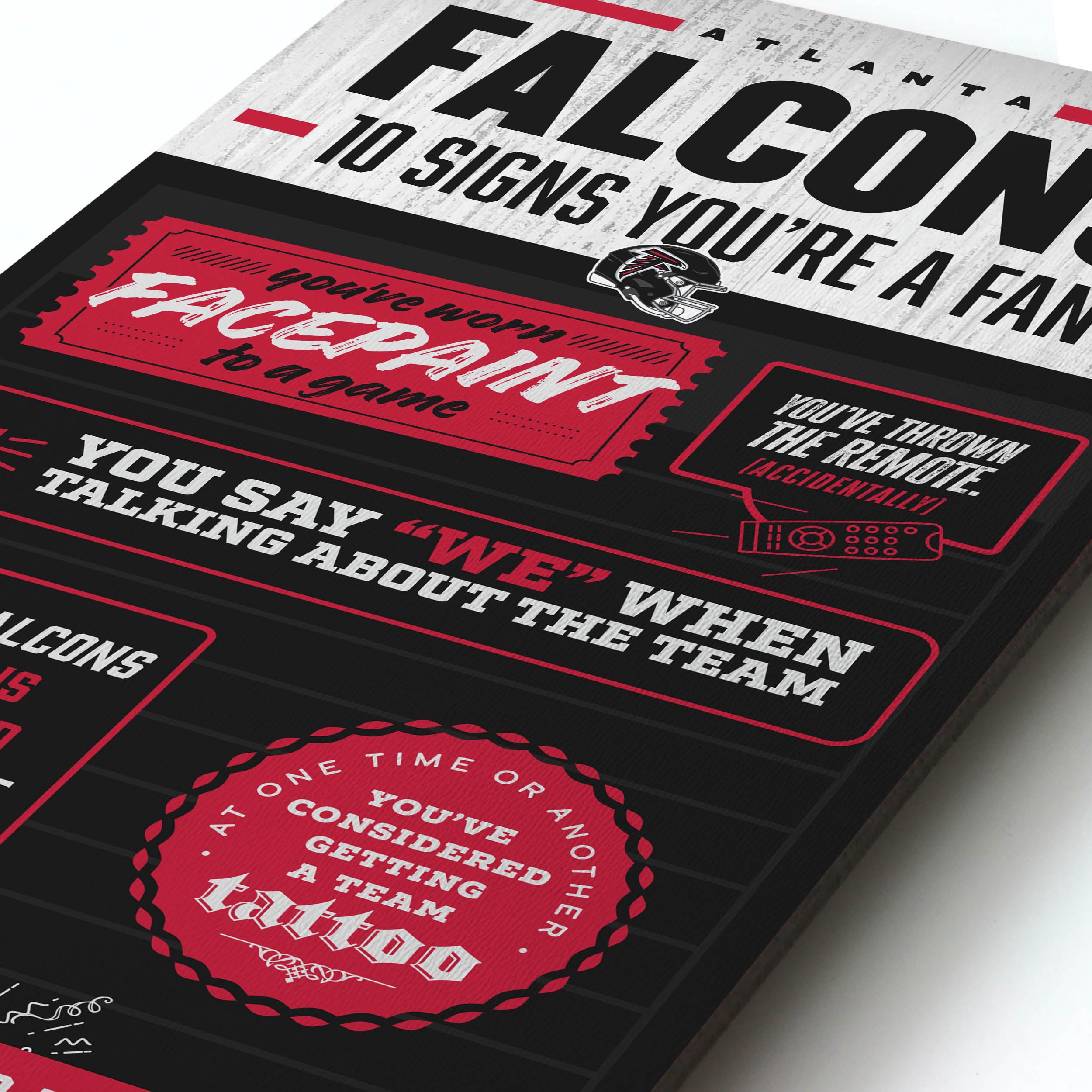 YouTheFan NFL Atlanta Falcons 3D Top 10 Wall Art