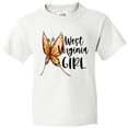 thumbnail image 3 of Inktastic West Virginia Girl- Butterfly Youth T-Shirt, 3 of 5