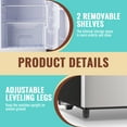 thumbnail image 3 of WANAI 3.5 Cu.ft Mini Refrigerator with Freezer 7 Settings Temp Adjustable Large Compact Fridge Silver, 3 of 8