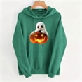 thumbnail image 5 of Molidfa Womens Glowing Pumpkin Hoodie Cute Ghost Halloween Graphic Oversized Top, 5 of 5