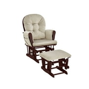 Suite Bebe Mason Glider & Ottoman Espresso/Beige