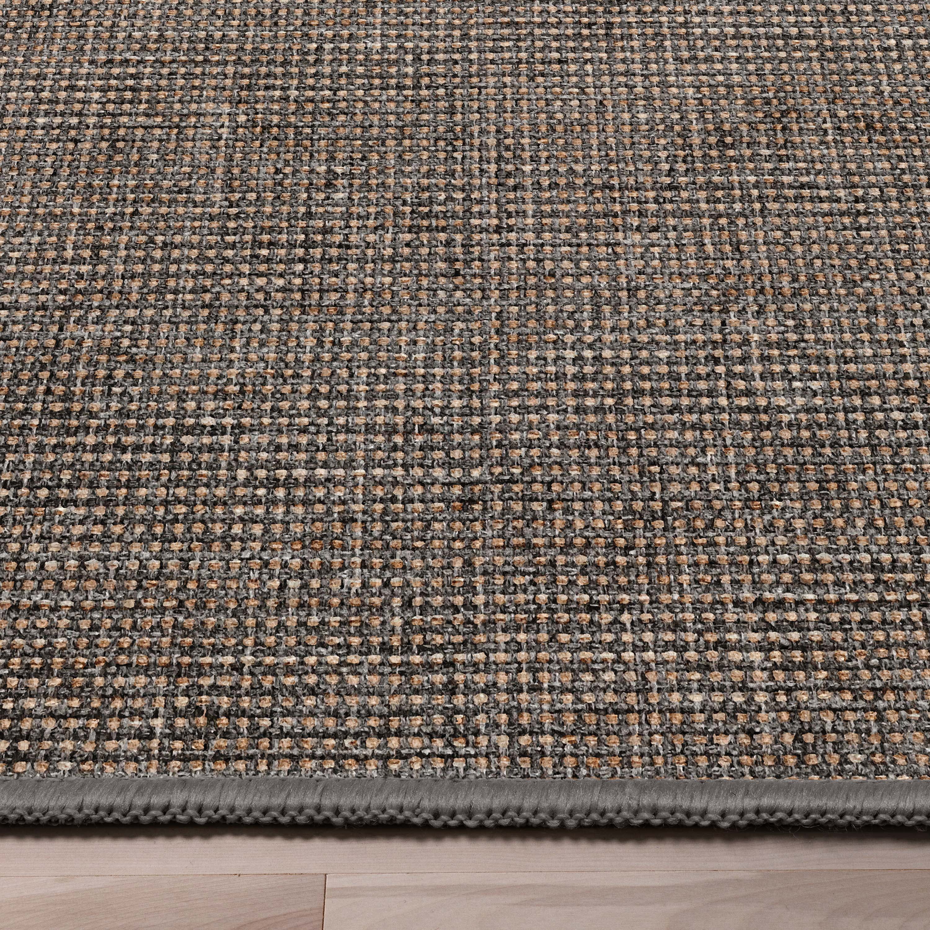 Well Woven Jute Airedale Modern Solid & Striped Flat-Weave Grey 5' x 7' Area Rug
