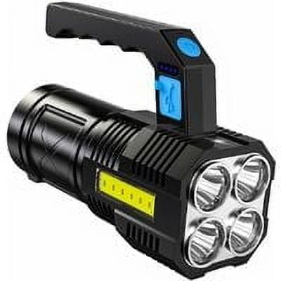 Potente linterna recargable, linterna LED ultra potente, linterna impermeable, 3 modos de luz, para acampar, pescar, senderismo, cazar y situaciones de emergencia.