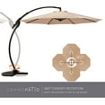 thumbnail image 4 of Grand Patio 11 ft Outdoor Offset Umbrella Deluxe Cantilever Umbrella with 360° Rotation for Backyard, Patio, Deck(Champagne, without Base), 4 of 8