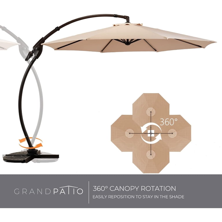 grand patio napoli offset umbrella instructions 11 FT Cantilever with 360° Rotation GRAND PATIO 11 FT 12