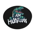 thumbnail image 2 of Lsque Hungry Tyrannosaurus Round Bar chair cushion covers Velvet Fabric Premium Comfort Protects from Scratches and Stains for 14-17 Inch Chair- 13 inch, 2 of 7