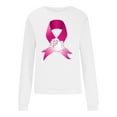 thumbnail image 4 of Jsaierl Chandails en Molleton Cancer du Sein Femmes Sensibilisation au Cancer Hauts T-Shirts Graphiques Léopard Manches Longues Col Rond Pull Cadeaux Inspirants pour Survivante du Cancer, 4 of 5