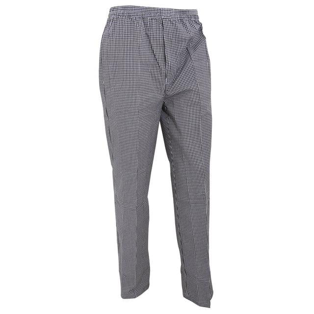 Premier - Pantalones Unisex de cocinero/chef (Cuadros Negro/Blanco)