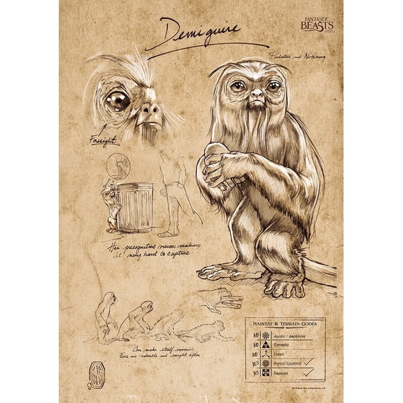 Fantastic Beasts And Where To Find Them (Demiguise Sketchbook) MightyPrint™ Wall Art MP17240293