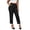 Black Pants Women, variant on Business Casual Pants for Women Plus Size High Waisted Pleated Slacks Solid Color Straight Leg Office Work Pant with Pockets Khaki XL