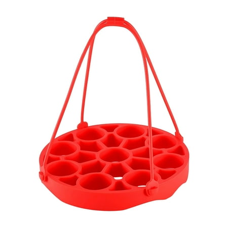 

Washranp 9 Holes Egg Steamer Rack with Handle Silicone Egg Steamer Kitchen Supplies