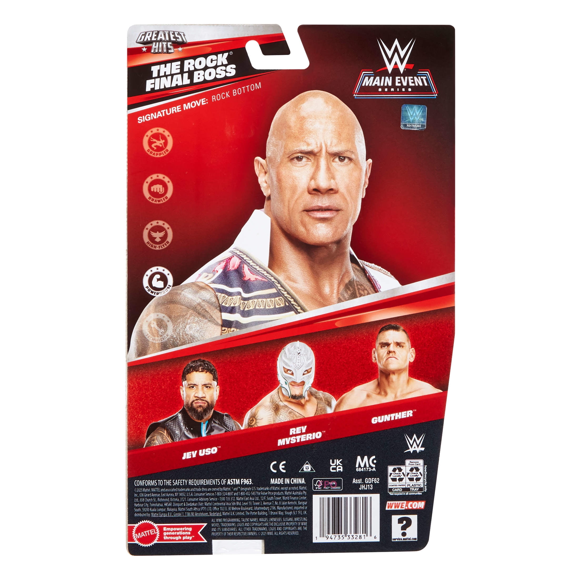 WWE Main Event Showdown The Rock & John Cena Action Figures Set, Series #23 6-inch Collectibles