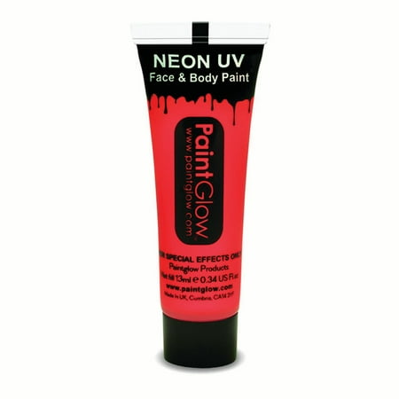 PaintGlow Neon UV Reactive Face & Body Paint 10ml Liquid Makeup, Neon