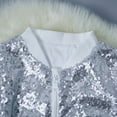 thumbnail image 4 of Vividxx Girl Winter Coats Sequin Jackets Solid Color Long Sleeve Zip Up Jacket For Kids Christmas Shiny Fashion Clothes Warm Autumn Winter Coat 3-4 Years, 4 of 6