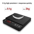 thumbnail image 5 of High Precision Coffee Scaley, Espresso Scale, LED Display Digital Weigh Coffee Scale with Timer, Rechargeable, 2kg/0.1g Pour Over Hand Drip Scale Weighing Instrument Auto Mode (Black), 5 of 5
