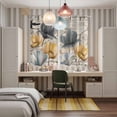 thumbnail image 4 of Spring Tulips Flower Kitchen Curtains Window Panels, Vintage Floral Barn Doors Rustic Beige Insulated Window Treatment Curtain, Grommet Curtains for Bedroom/Living Room/Bathroom, 2 Piece 42"Wx63"L, 4 of 8
