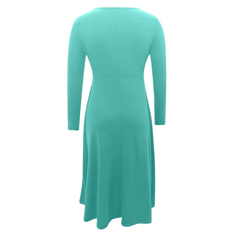 Fashion Casual Solid Patchwork O Neck A Line Dresses(5 colors) Fashion Casual Solid Patchwork O Neck A Line Dresses(5 colors)