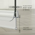 thumbnail image 2 of Frameless Shower Door Bottom Seal, 2-Pack Shower Door Seal Strip for 5/16" Glass Shower Door Sweep, Stop Shower Leaks and Create a Water Barrier 31.5" Long Sweep, 2 of 7