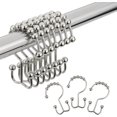 thumbnail image 1 of Juego de 12 ganchos para cortinas de baño correderas dobles en metal antioxidante TUNC Sencillez, 1 of 5