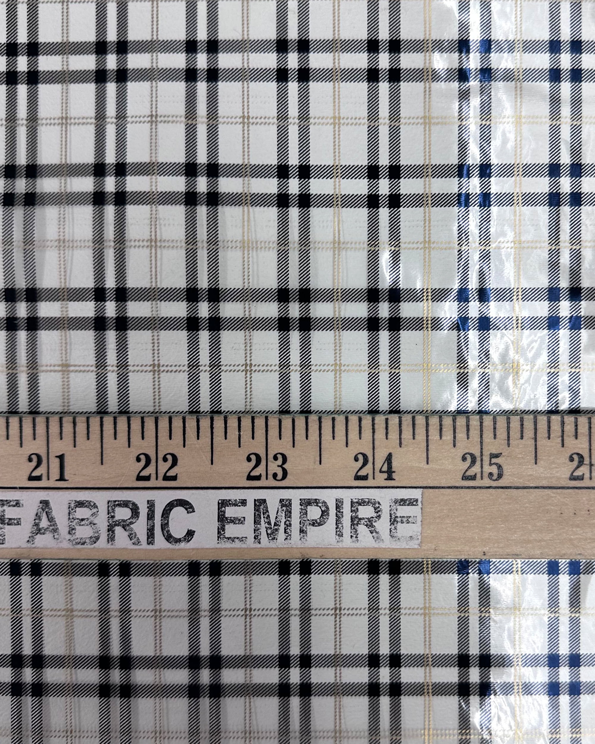 FABRIC EMPIRE TRANSPARENT Vinyl TPU Plaid Print Waterproof .15mm Flexible Clear plastic/54"W/ Sold By Continuous Yard- for Luggages, Garments, Raincoats