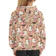 thumbnail image 6 of Xoenoiee Retro Rose Dachshund Pattern Girls Hoodies Hooded Sweater for Kids Pullover Hoodies Long Sleeve Athleticwear with Kangaroo Pocket for Trvel Walk Workout, S, 6 of 7