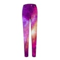 thumbnail image 4 of Gkeoshab Yoga Pants Women's Cosmic Print Yoga Leggings Universe Themed Base Layer Pants Milk Silk Grinding for Spring Summer Hot Pink M, 4 of 5