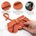 thumbnail image 2 of FEISEDY 2Pack Soft Leather Sunglass Bag, Holder Eyeglasses Case, Portable Glasses Pouch With Button Clip Wrist Strap B0049, 2 of 9