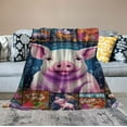 thumbnail image 2 of FUMJ  Pig Blanket, Pig Gifts for Pig Lovers, Pig Gifts for Girls Women, Just A Girl Who Loves Pigs, Cute Cartoon Pig Throw Blanket, 2 of 6