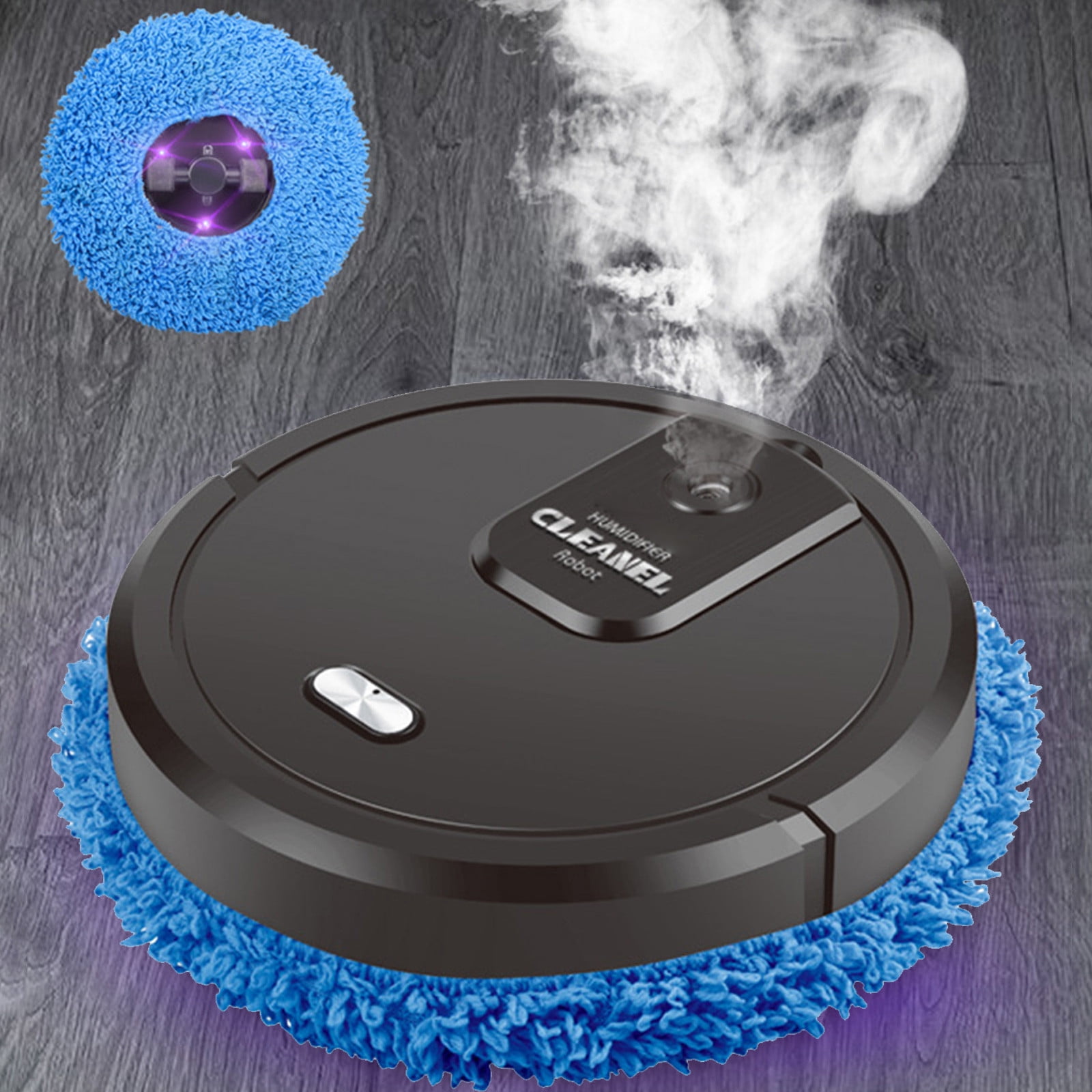 Microfiber Mop Lazy Home Smart, Household Mopping Robot, Low Noise Automatic Floor Mopping Robot Wet & Dry, Sweeping Robot Smart Vacuum Cleaner Home Smart Cleaning Tool Mops for Bathroom Kitchen