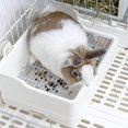 thumbnail image 4 of thinsony Rabbit Litter Box Pet Toilet Cat Rabbits Bunny Small Animal Potty Trainer White, 4 of 9