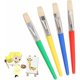 thumbnail image 1 of Juego de pinceles para niños, 4 piezas Kit de pinceles para niños Pinceles para pintar Cabeza plana Cepillo de acuarela con juego de cerdas de cerdo, para niños estudiantes principiantes A, 1 of 5