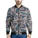 thumbnail image 2 of Chaqueta con cremallera con estampado de olas del océano vintage para hombre, chaqueta holgada informal de manga larga con estampado 3D de autobús de la paz y plumas, abrigo de calle, 2 of 4